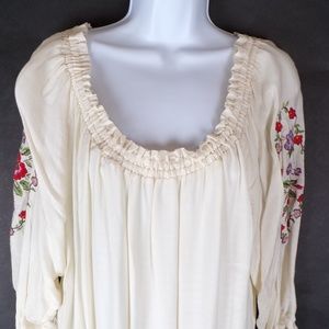 Democracy Womens Peasant Blouse Size 1X W1280